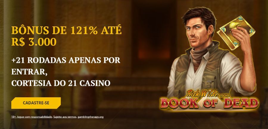 21 Casino Bônus Rodadas Grátis sem depósito Book of Dead