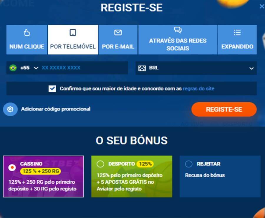 Mostbet Casino registo.