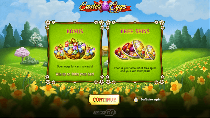 Giros grátis no Easter Eggs slot.