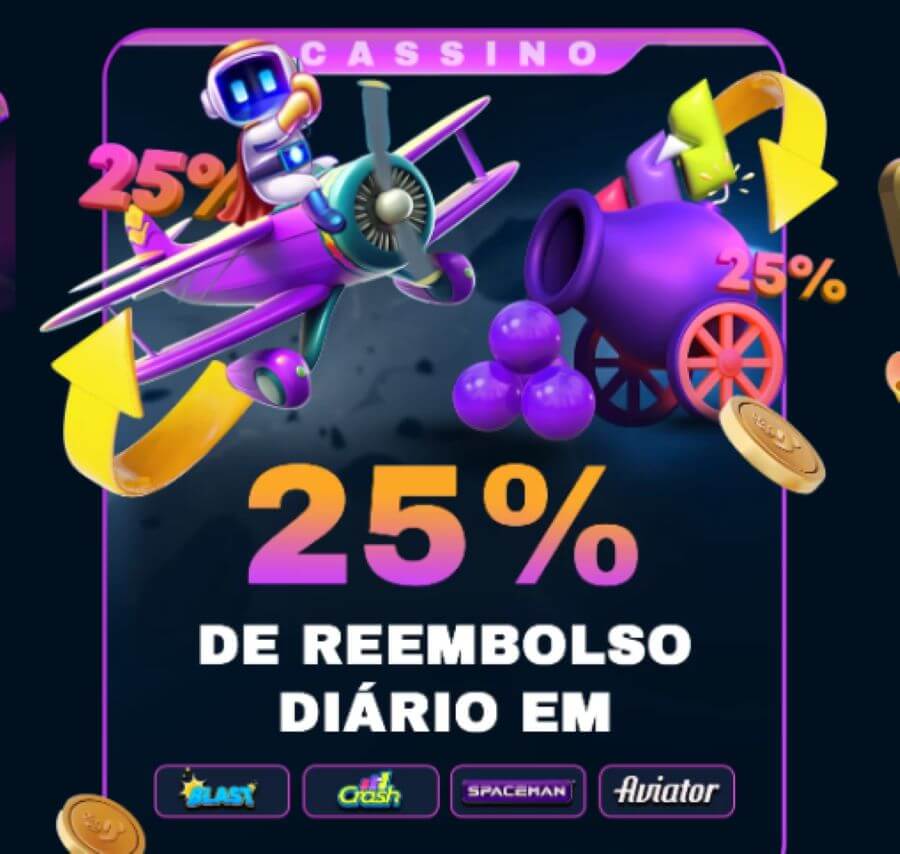 25% de reembolso diário em Crash Games na BetifyMe.