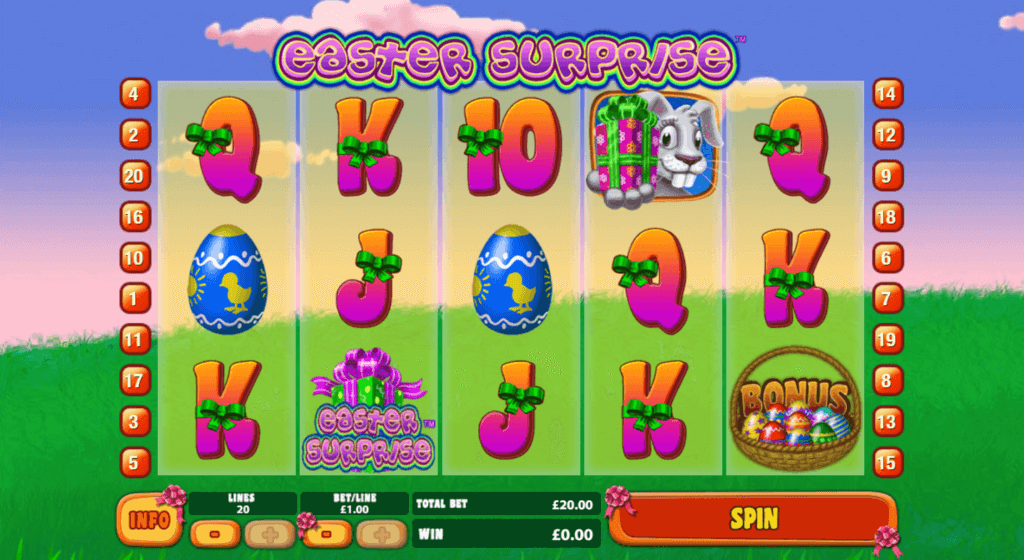 Ganhos máximos no Easter Surprise slot.